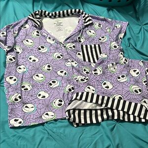 Purple Pajamas with Striped Accents